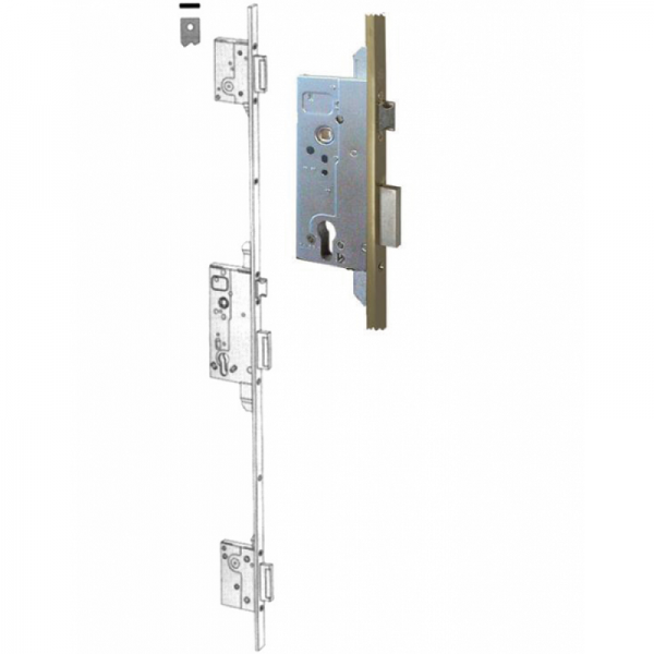 Κλειδαριά χωνευτή τριών σημείων 